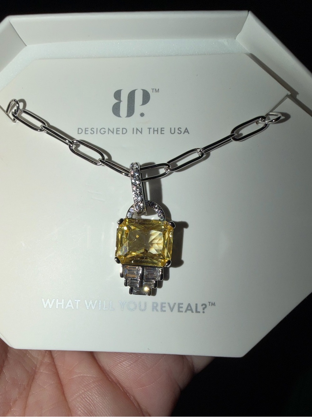Bomb Party Necklace-You’re Incredible Lemon on Rhodium NK44471